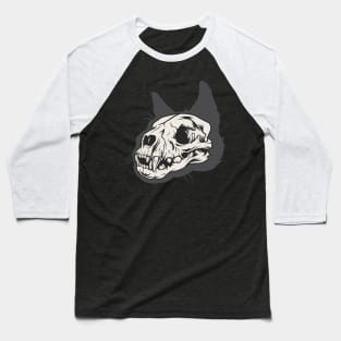 Cat Skull Baseball T-Shirt